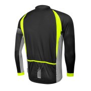 Maglia ciclismo Force F85 manica lunga Giallo fluo nero 2